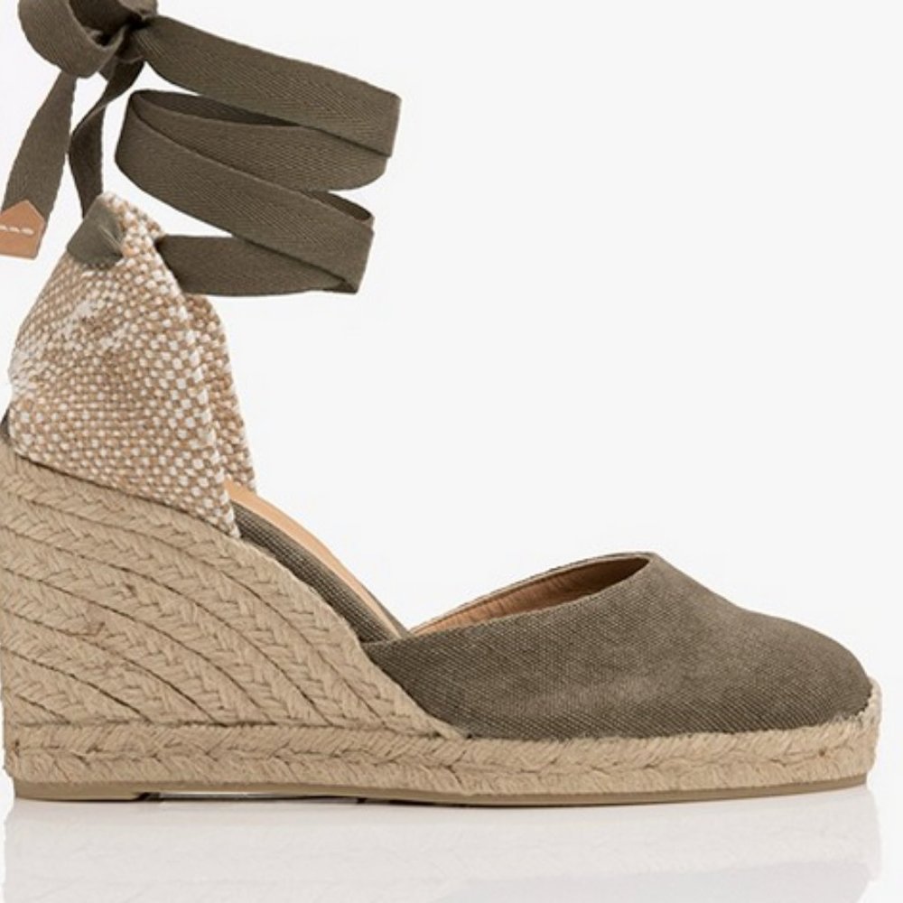 Castaner Olive and Beige Espadrilles
